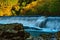 Salmon dam on the Sella river in Cangas de Onis