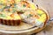 Salmon and dill quiche