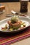 Salmon fish avocado and tomatoes steak tartar - peru