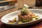 Salmon fish avocado and tomatoes steak tartar - peru