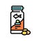 salmon omega3 oil color icon vector illustration