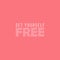 Salmon pink conceptual text art with letters and minimalist font. Set yourself free. Motivational quote and positive suggestion