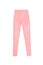 Salmon pink skinny high waist jeans pants, isolated