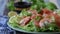 Salmon and prawn salad