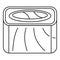 Salmon rainbow sushi roll icon, outline style