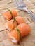 Salmon roll with cheese