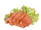 Salmon sashimi isolated