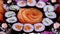 Salmon sashimi and sushi rolls