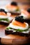 Salmon Snack with Egg and Caviar