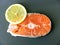 Salmon stake and lemon