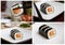 Salmon sushi collection