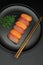 Salmon Tuna Raw Sushi Minimalist Photo Style