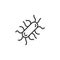 Salmonella bacterium line icon