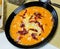 Salmorejo with boiled eggs and ham