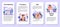 Salon dermaplaning procedure mobile application banner set
