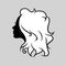 Salon Hair and beauty logo template silhouete woman potrait