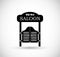 Saloon door icon vector