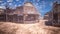 Saloon and stores in dusty old wild west frontier town.3D rendering