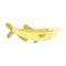 Salt beer fish icon, flat style