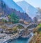 The Salt Bridge Ponte dei Salti in Lavertezzo, Valle Verzasca, Switzerland