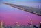 Salt, brine and mud of pink salty Sivash Lake near Azov Sea