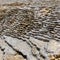 Salt cascade in the desert in Iran. Salt rock. Cascades. Salt desert