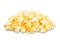 Salt cheese popcorn on a white isolated background