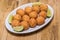 Salt cod fritters, in portuguese it is called bolinho de bacalhau