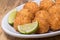 Salt cod fritters, in portuguese it is called bolinho de bacalhau