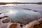 Salt crystallization pond