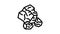 salt crystals line icon animation