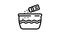 salt dumpling line icon animation