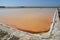 Salt evaporation ponds, also called salterns,