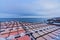 Salt fields near the ocean spectacular long exposure