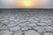 Salt flates in the Maranjab desert near Kashan, Iran