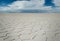 Salt flats of uyuni from the air with copy space