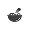 Salt food in a bowl vector icon