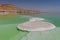 Salt formation in Ein Bokek, Dead Sea, near Neve Zohar, Israel.