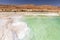 Salt formation in Ein Bokek hotel and resort district on the shore of the Dead Sea, near Neve Zohar, Israel