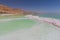 Salt formation in Ein Bokek hotel and resort district on the shore of the Dead Sea, near Neve Zohar, Israel