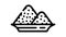 salt heap in plate line icon animation