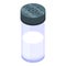 Salt jar icon, isometric style