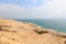 Salt lake Dead sea shore panorama in the west bank, Israel