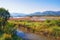 Salt marsh . View of special nature reserve Solila. Tivat, Montenegro