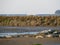 Salt marshes and Croisic lighthouse.