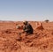 Salt mining in the Saline Demi dry lake, Fada, Ennedi, Chad