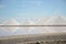 Salt mountains in Bonaire. Salt Pyramids , caribbean island, dutch antilles. Salt mountain range. Salt towers