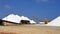 Salt mountains of mining on Bonaire