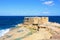 Salt pans and gun battery, Marsalforn, Gozo.