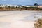 Salt pans near Tavira in the south of Portugal